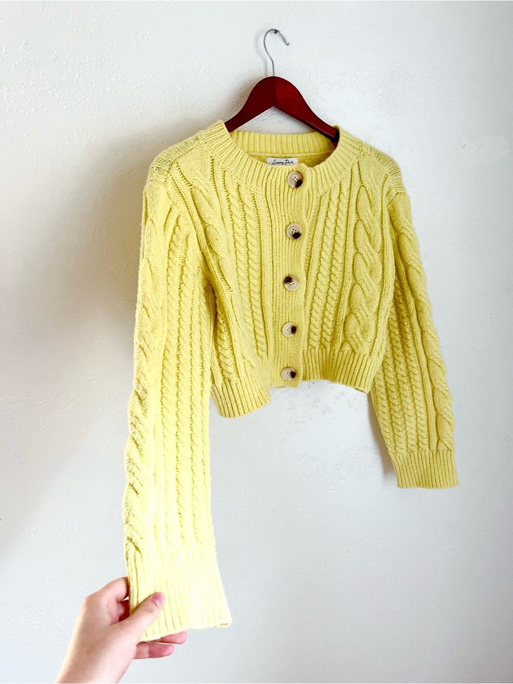 Emory Park Chunky Yellow Cardigan